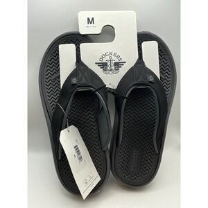 Dockers Mens Sandals Flip-Flops Gray New - Black - size 7/8
